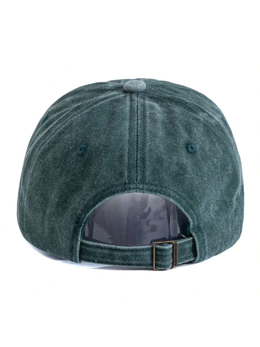 Casquette new-york city brodee verte derriere
