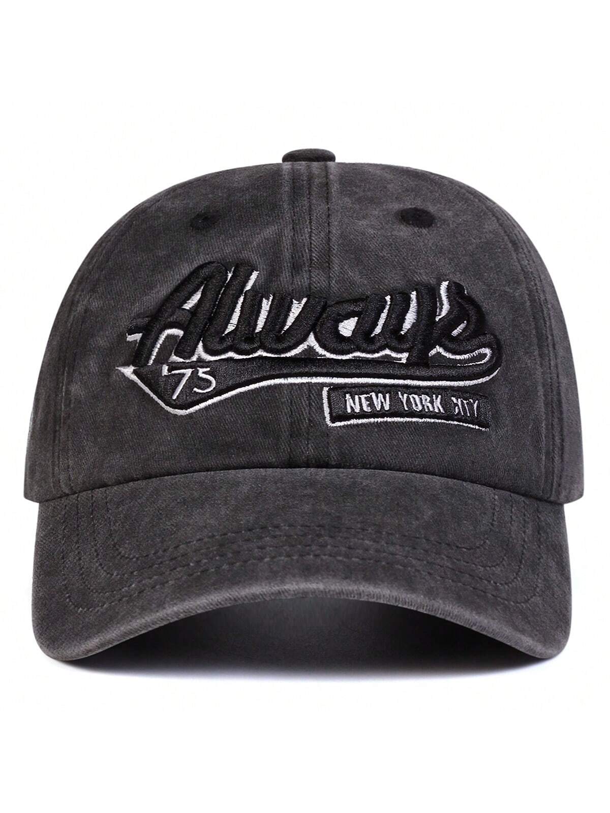 casquette_always_brodee_noir_de_face