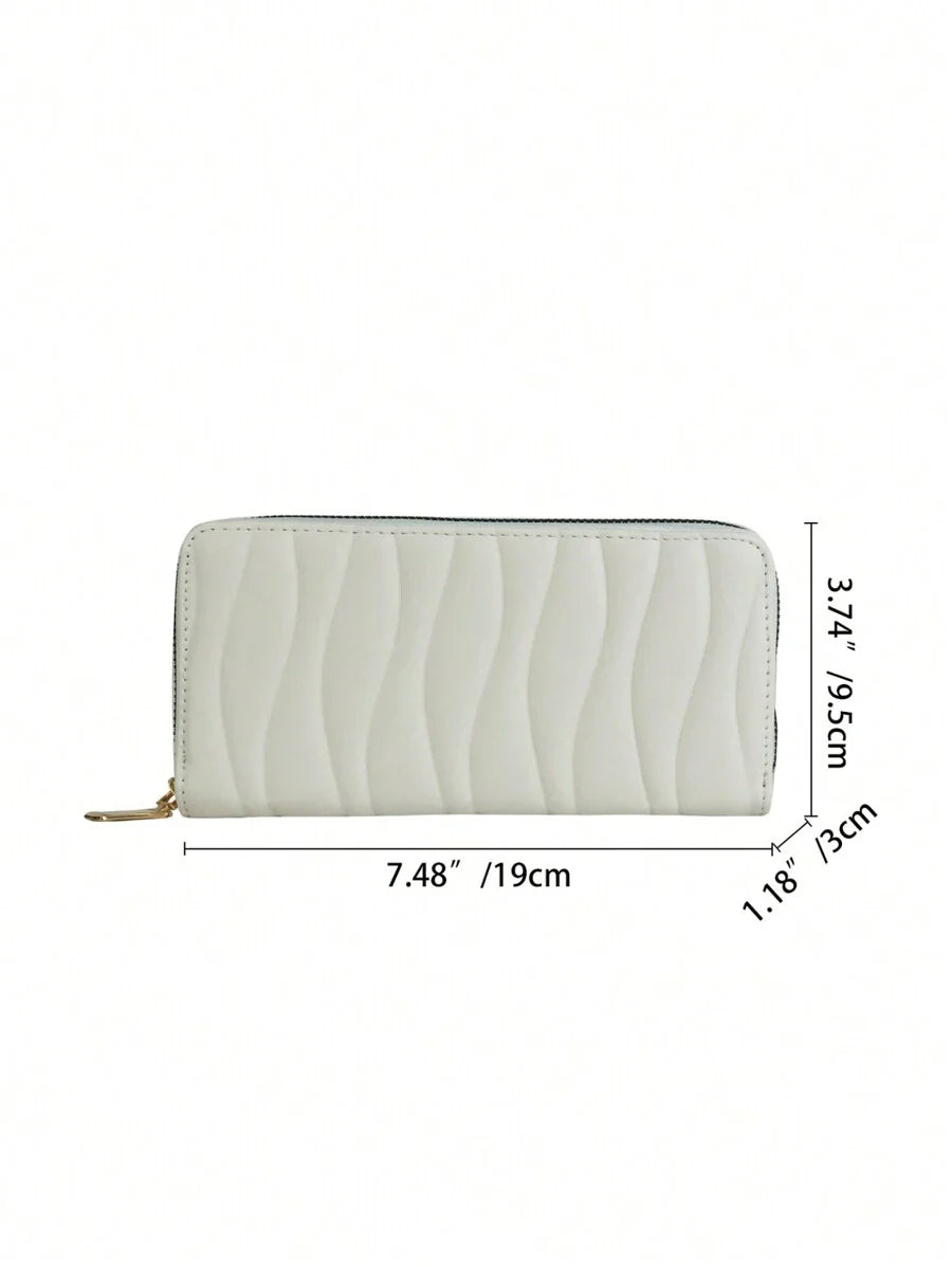 dimension portefeuille fermeture éclair uli blanc 