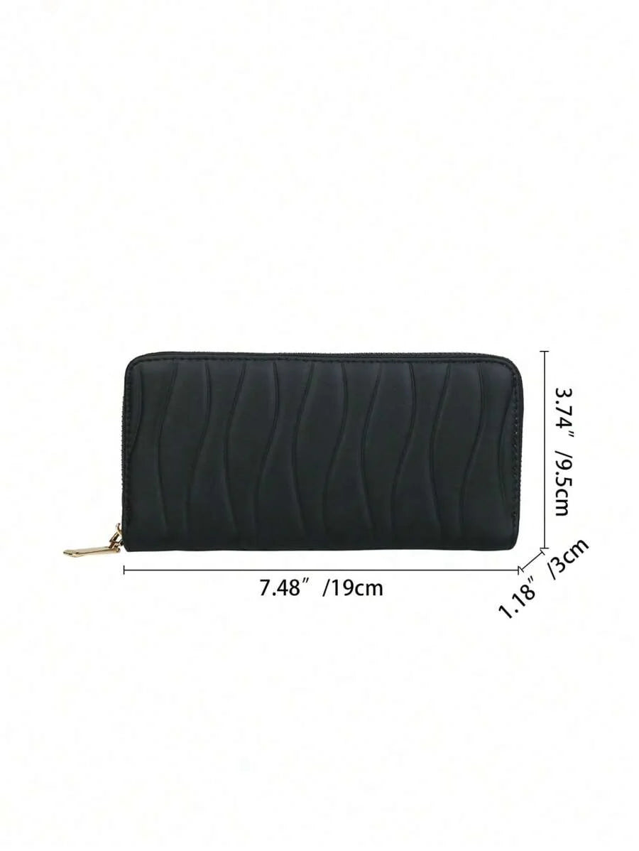 dimension portefeuille fermeture éclair uli noir 