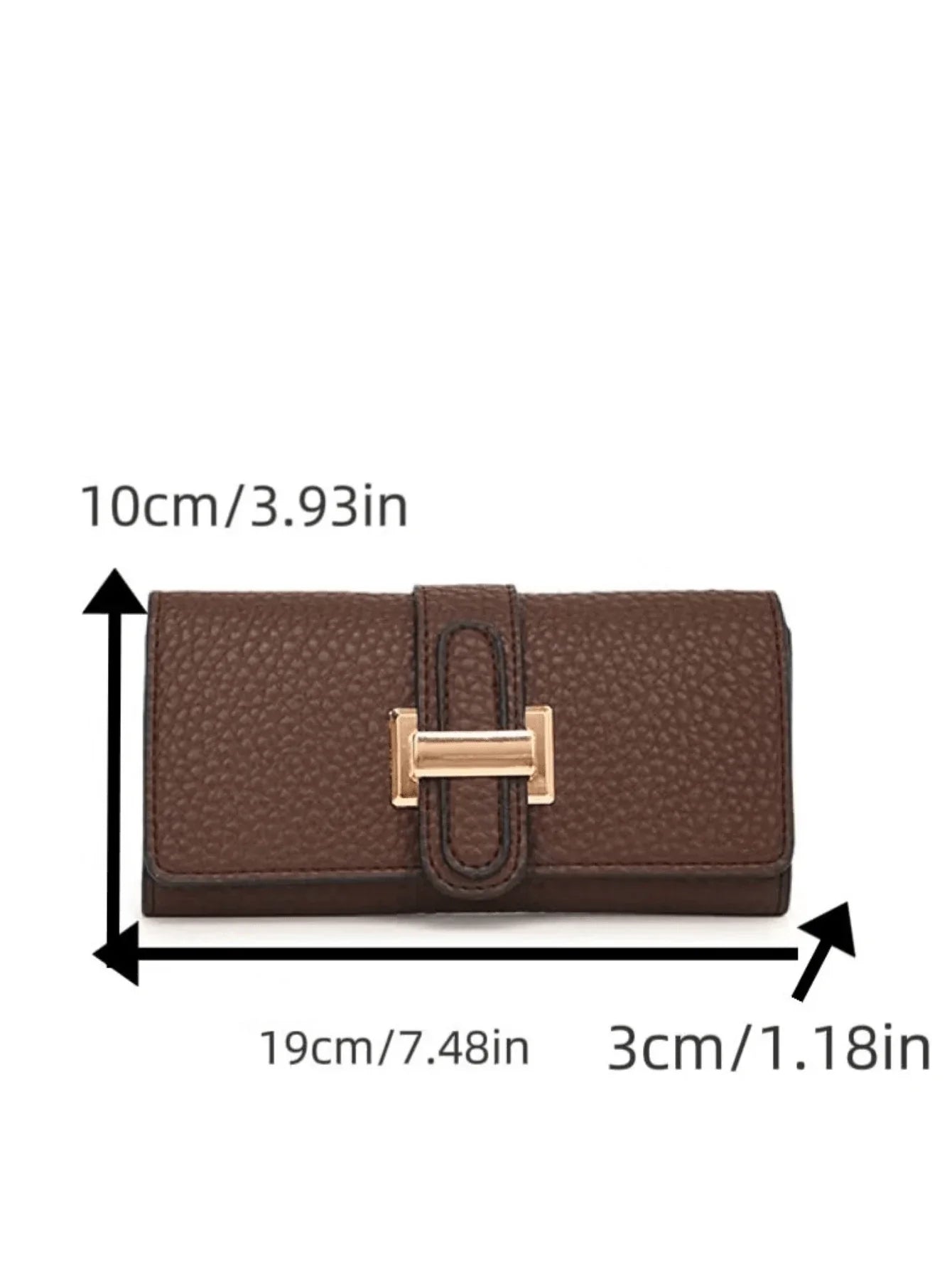 dimension portemonnaie femme marron luci 7