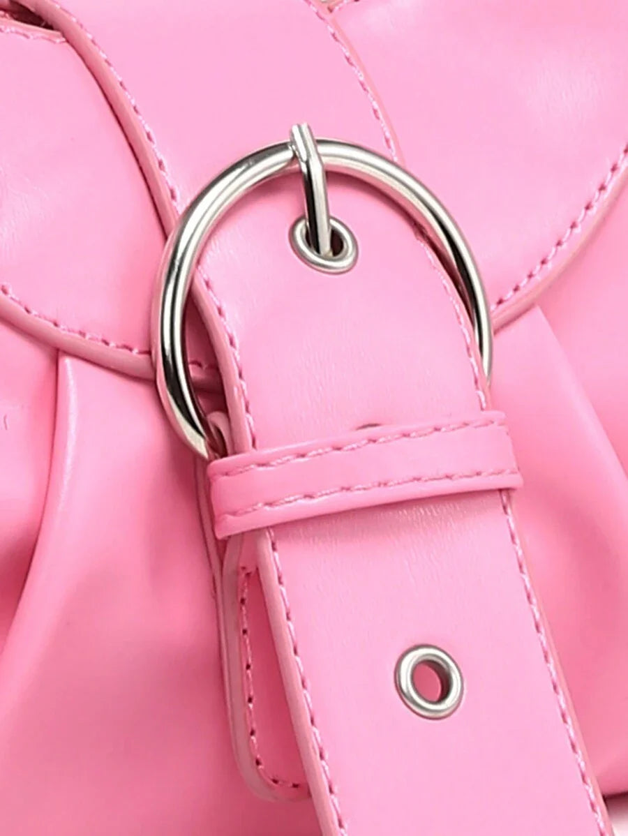 sac en Simili Cuir a bandouliere pour femme rose sangle