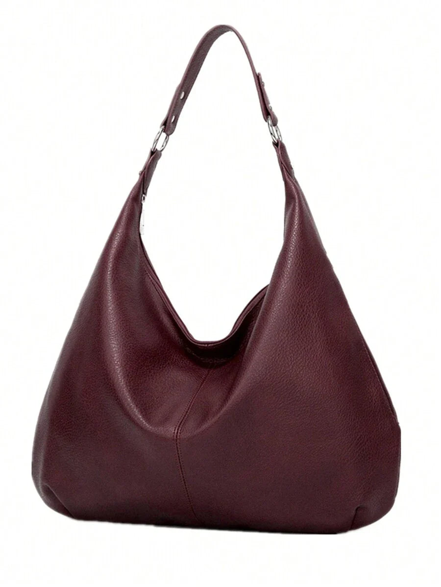 sac hobo bordeau pour femme vu de face