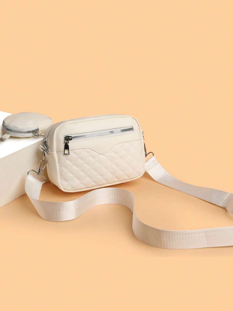 sacoche homme blanche motif avec petite sacoche posee avec fermeture eclair