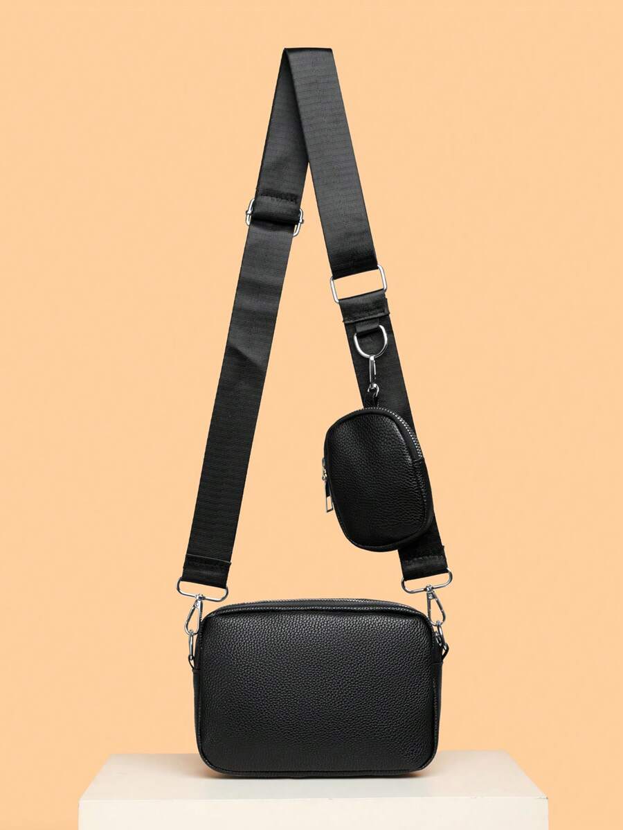 sacoche noir uni vu de derriere