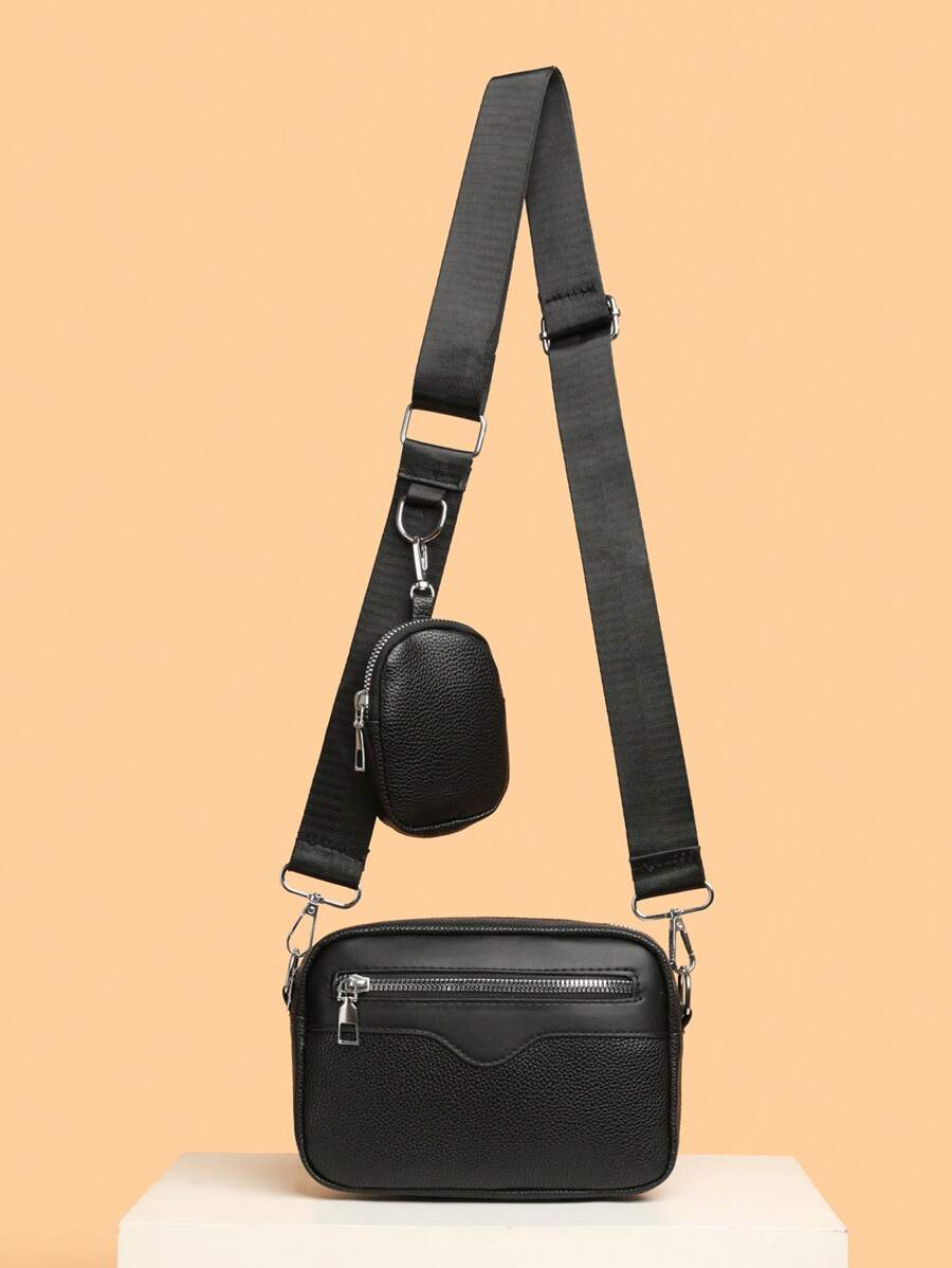 sacoche noir uni vu devant